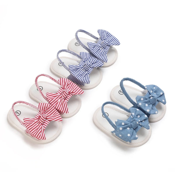 Baby Girls Bow Knot Sandals Summer Soft Sole Flat Princess Dress Shoes Infant Non-Slip First Walkers Footwear 0-18M The Little Baby Brand The Little Baby Brand