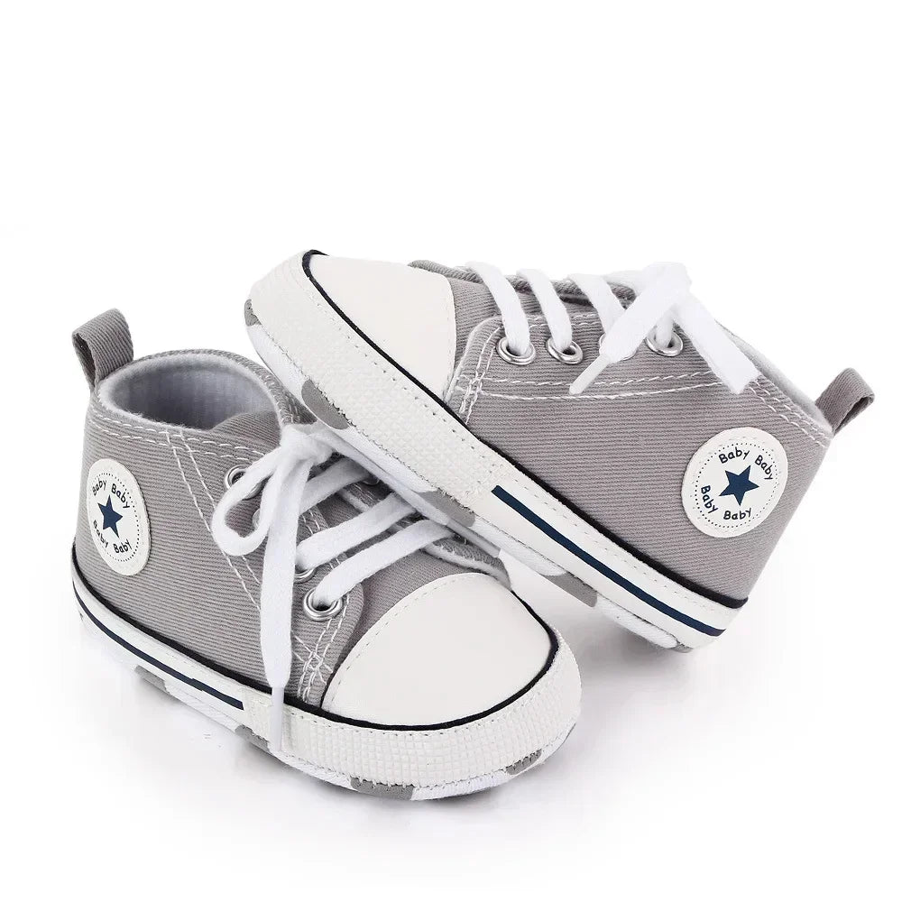 baby Trainers Baby Canvas High Top Trainers - BUY 1 GET 1 Half Price! (Copy) The Little Baby Brand The Little Baby Brand