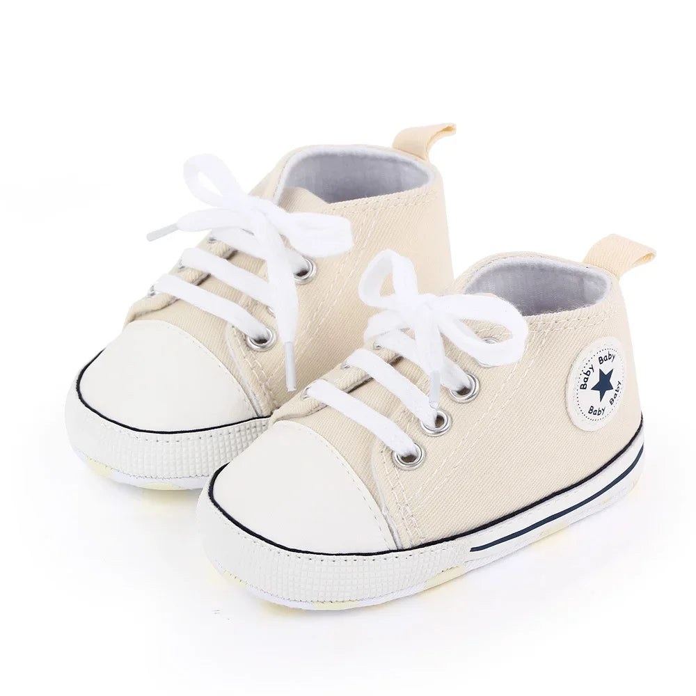 baby Trainers Baby Canvas High Top Trainers - BUY 1 GET 1 Half Price! (Copy) The Little Baby Brand The Little Baby Brand