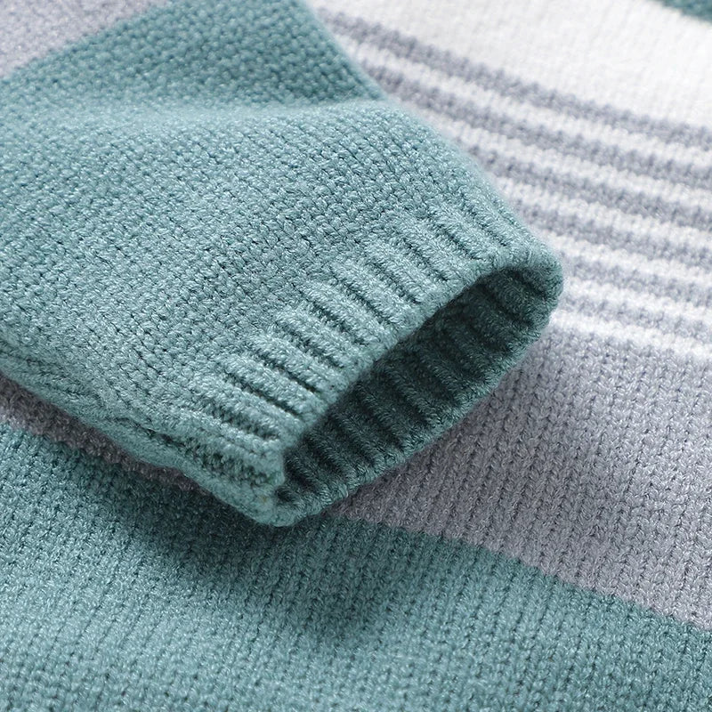 Newborn Baby Clothes Set Knitted Autumn Infant Boy Sweater Pullover Long Sleeve +Pants Kid Sweater +Trousers 2PC Fashion Striped The Little Baby Brand The Little Baby Brand