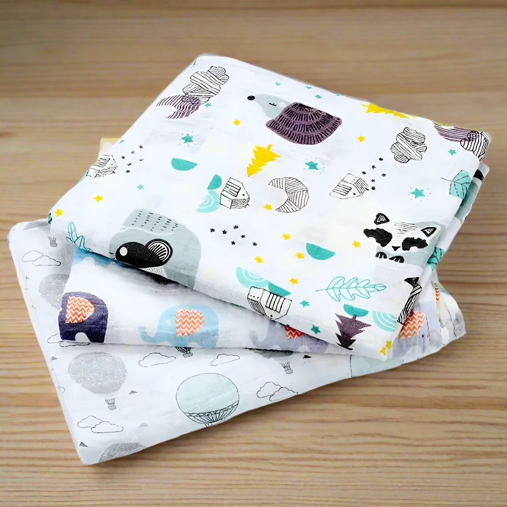 Blanket Swaddling Muslin 100%Cotton Baby Swaddles Soft Newborn Blankets Bath Gauze Infant Wrap sleepsack Stroller Cover Play Mat The Little Baby Brand The Little Baby Brand