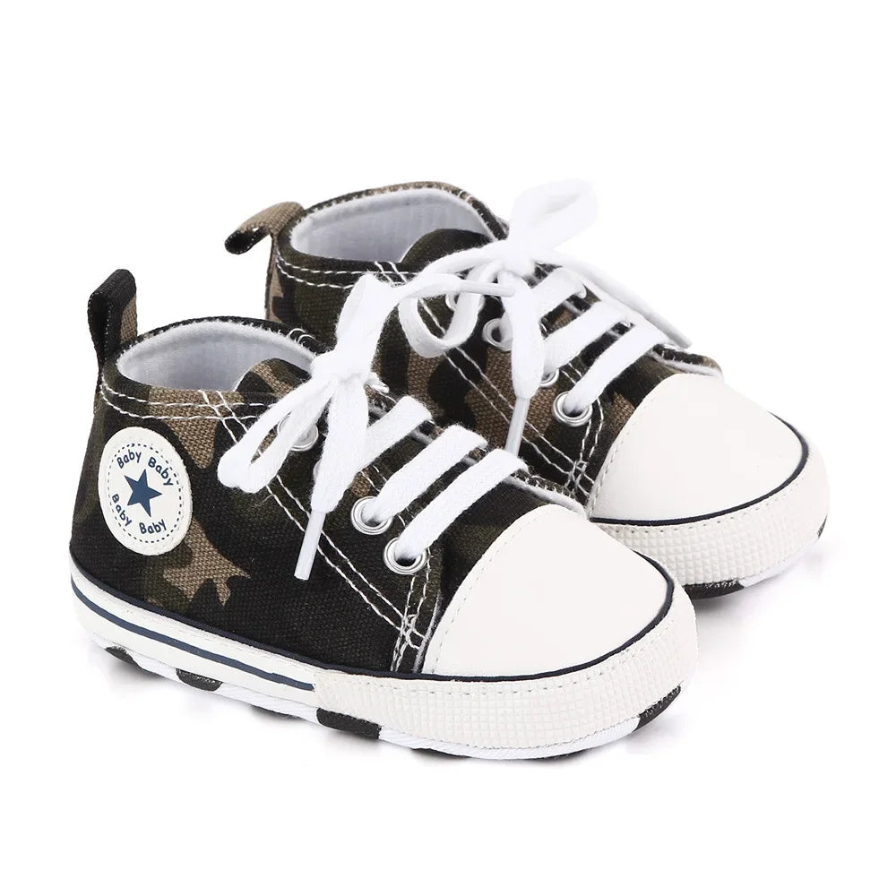 baby Trainers Baby Canvas High Top Trainers - BUY 1 GET 1 Half Price! (Copy) The Little Baby Brand The Little Baby Brand