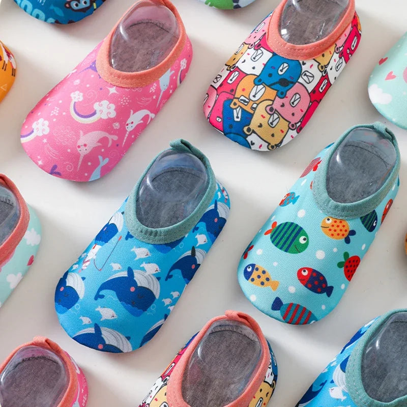 Children Swimming Surf Sports Sneakers Summer Thin Anti-slip Aqua Swim Floor Socks Baby Kids Cartoon Pool Beach Water Shoes The Little Baby Brand The Little Baby Brand