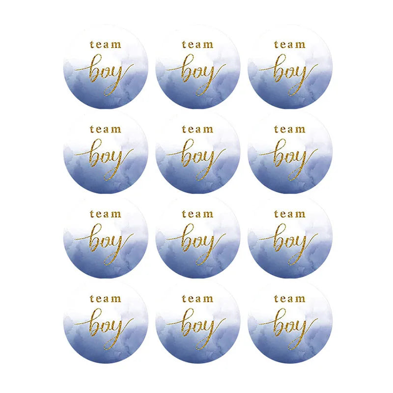 60/120pcs Team Boy Team Girl Stickers Boy or Girl Sticker for Gender Reveal Party Decoration Baby Shower Supplies Gift Box Label The Little Baby Brand The Little Baby Brand