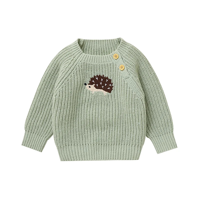 Baby Sweaters Knitted Newborn Girl Boy Pullover Long Sleeve Autumn Infant Children Clothing Cute Cartoon Hedgehog Tops Outerwear The Little Baby Brand The Little Baby Brand
