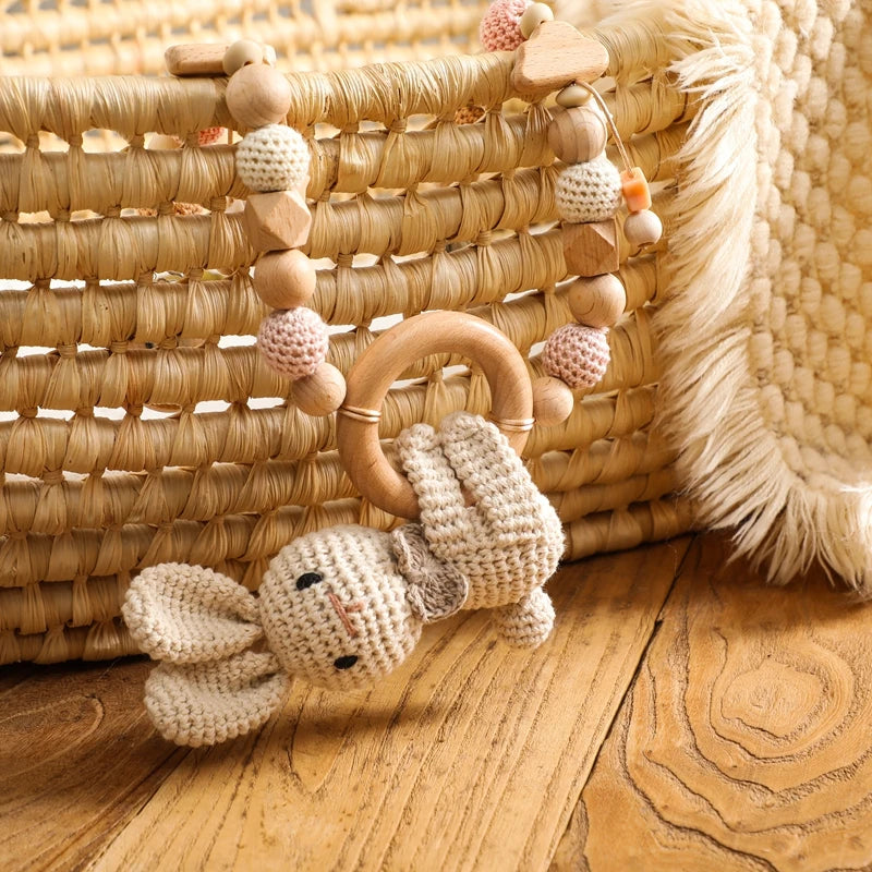 Baby Crochet Stroller Toys Wooden Hanging Ocean Stroller Teething Rattle Bell Animal Mobiles Gym Stroller Pendants Gifts Toys The Little Baby Brand The Little Baby Brand