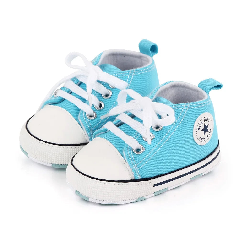baby Trainers Baby Canvas High Top Trainers - BUY 1 GET 1 Half Price! (Copy) The Little Baby Brand The Little Baby Brand