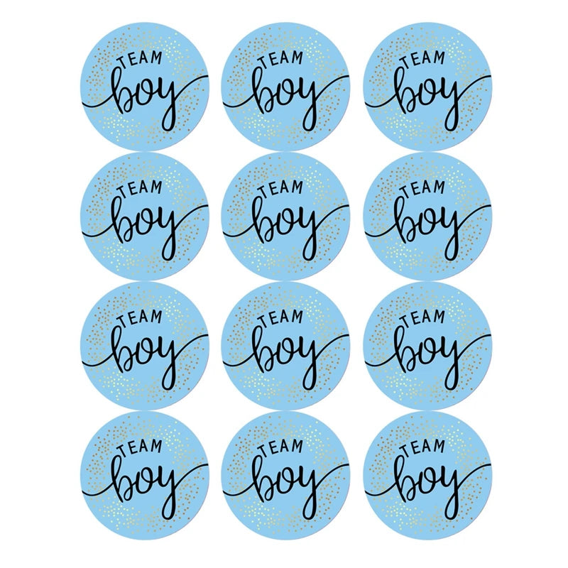 60/120pcs Team Boy Team Girl Stickers Boy or Girl Sticker for Gender Reveal Party Decoration Baby Shower Supplies Gift Box Label The Little Baby Brand The Little Baby Brand
