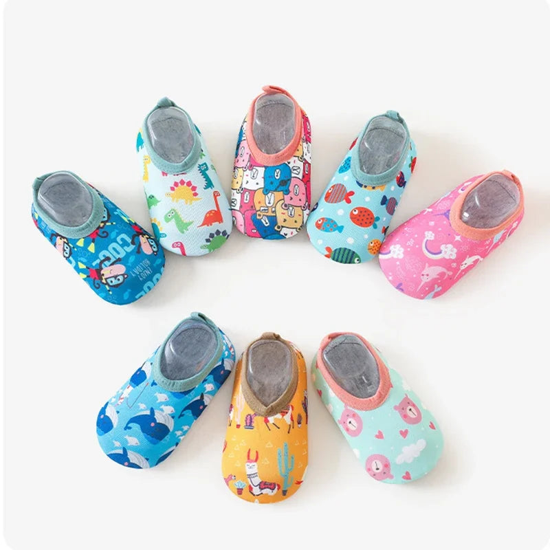 Children Swimming Surf Sports Sneakers Summer Thin Anti-slip Aqua Swim Floor Socks Baby Kids Cartoon Pool Beach Water Shoes The Little Baby Brand The Little Baby Brand