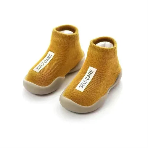 Unisex Baby Shoes Solid Color With Letter Toddler First Walker Baby Girl Kids Soft Rubber Sole Baby Shoe Knit Booties Anti-slip The Little Baby Brand The Little Baby Brand