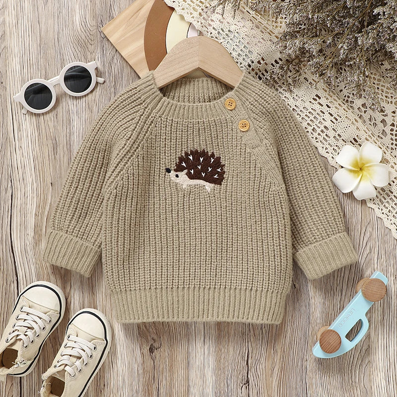 Baby Sweaters Knitted Newborn Girl Boy Pullover Long Sleeve Autumn Infant Children Clothing Cute Cartoon Hedgehog Tops Outerwear The Little Baby Brand The Little Baby Brand