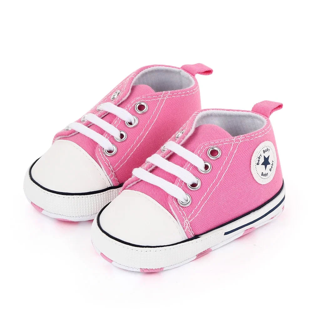 baby Trainers Baby Canvas High Top Trainers - BUY 1 GET 1 Half Price! (Copy) The Little Baby Brand The Little Baby Brand