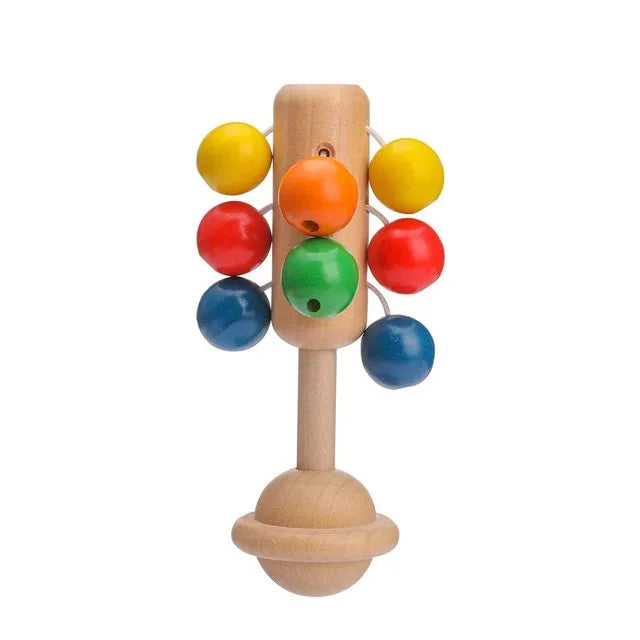 1Set Baby Toys Music Rattle Wood Crochet Bead Bracelet Wooden Rodent Chew Play Gym Montessori Baby Teether Products Newborn Gift The Little Baby Brand The Little Baby Brand