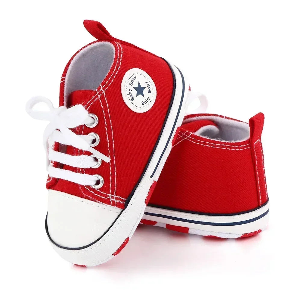 baby Trainers Baby Canvas High Top Trainers - BUY 1 GET 1 Half Price! (Copy) The Little Baby Brand The Little Baby Brand
