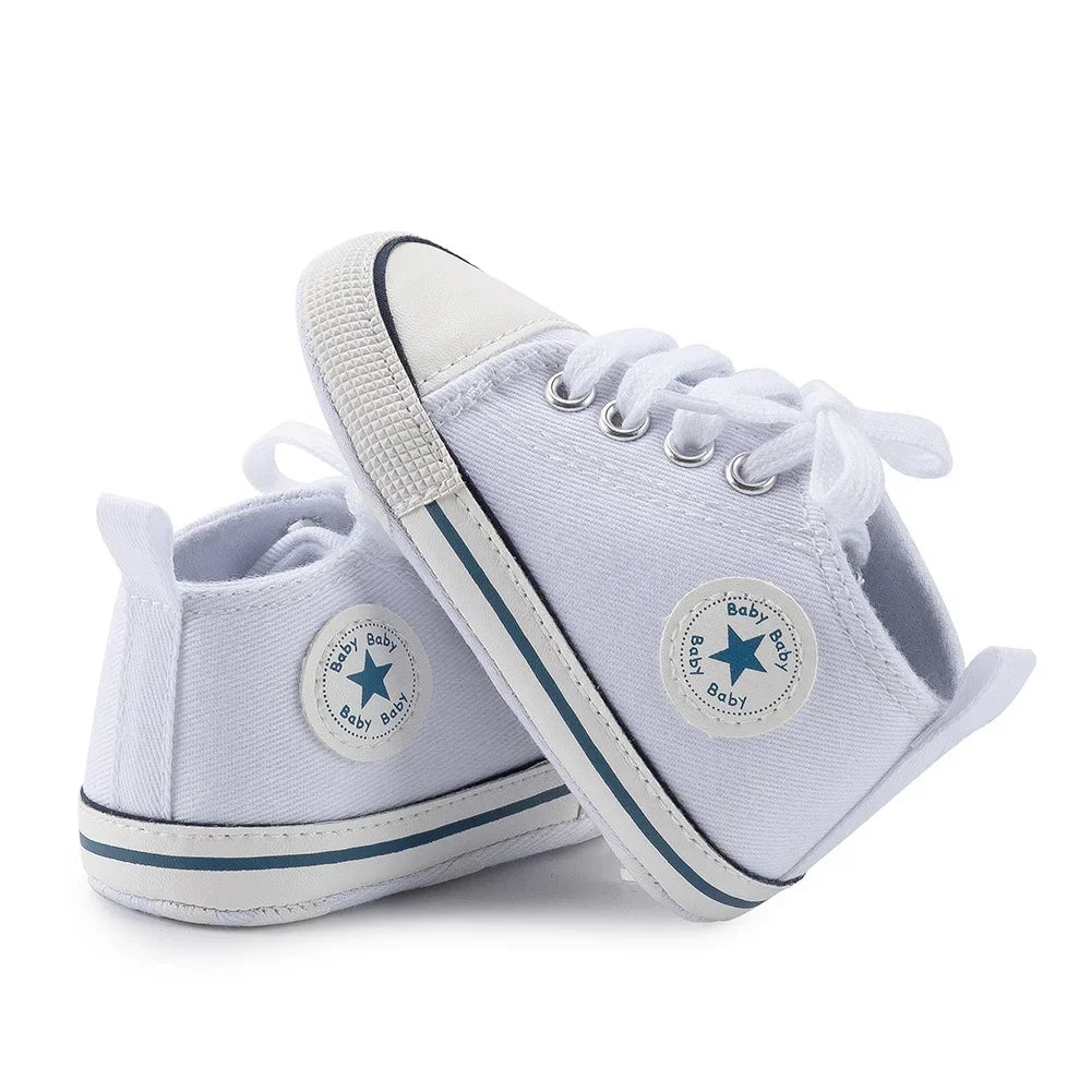 baby Trainers Baby Canvas High Top Trainers - BUY 1 GET 1 Half Price! (Copy) The Little Baby Brand The Little Baby Brand