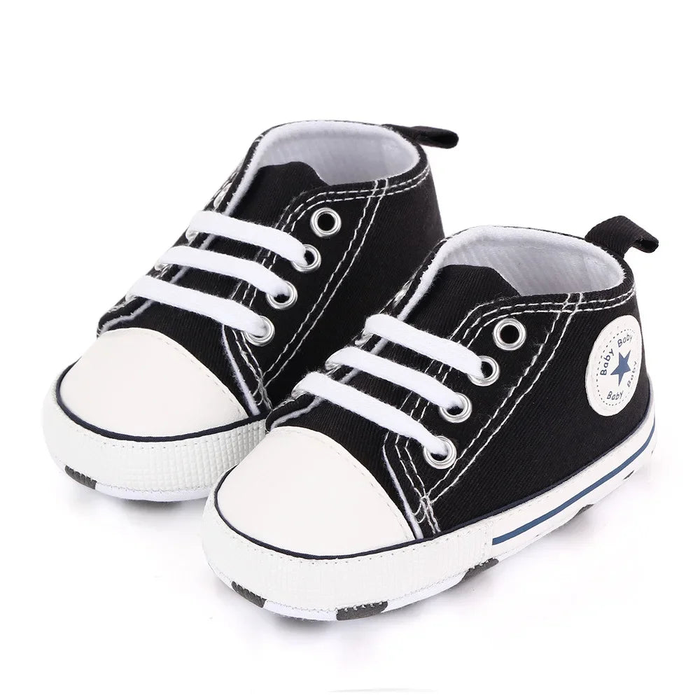 baby Trainers Baby Canvas High Top Trainers - BUY 1 GET 1 Half Price! (Copy) The Little Baby Brand The Little Baby Brand