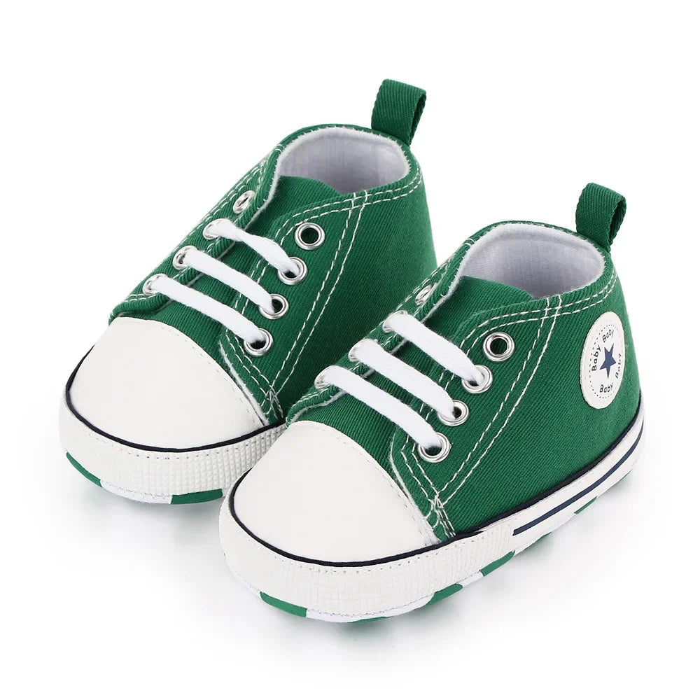 baby Trainers Baby Canvas High Top Trainers - BUY 1 GET 1 Half Price! (Copy) The Little Baby Brand The Little Baby Brand