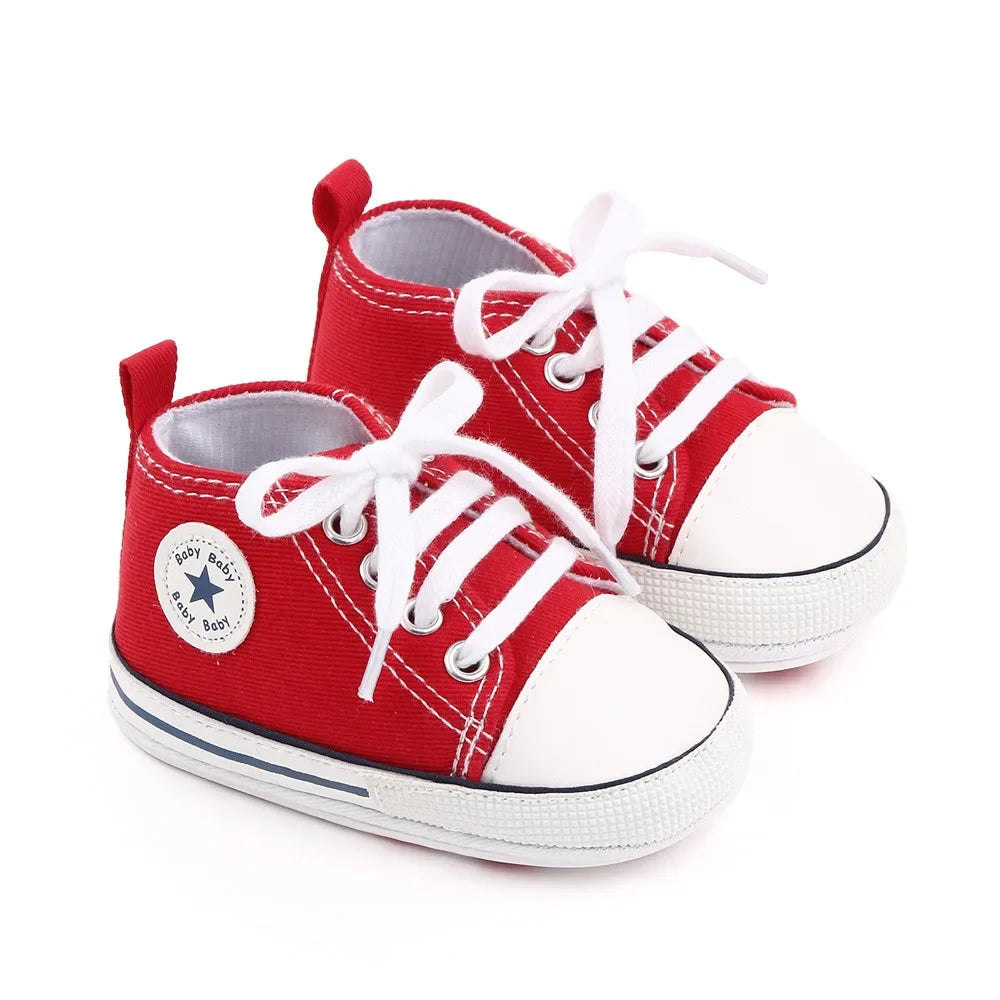 baby Trainers Baby Canvas High Top Trainers - BUY 1 GET 1 Half Price! (Copy) The Little Baby Brand The Little Baby Brand