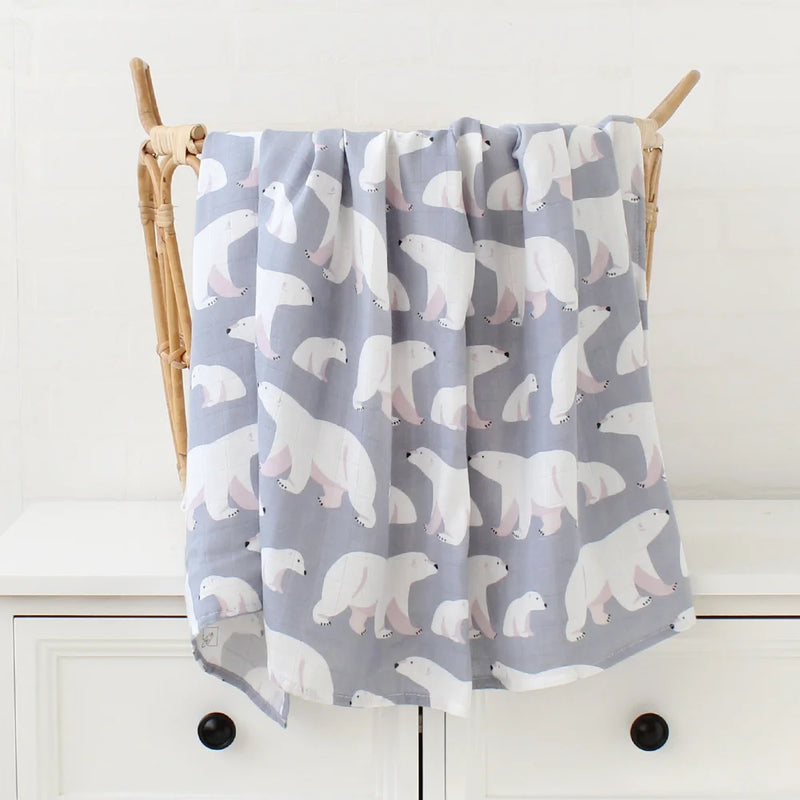 Baby Blankets Newborn Wrap Eucalyptus Leave Printed Organic Bamboo Cotton Muslin Swaddle Bedding Cover Baby Born The Little Baby Brand The Little Baby Brand