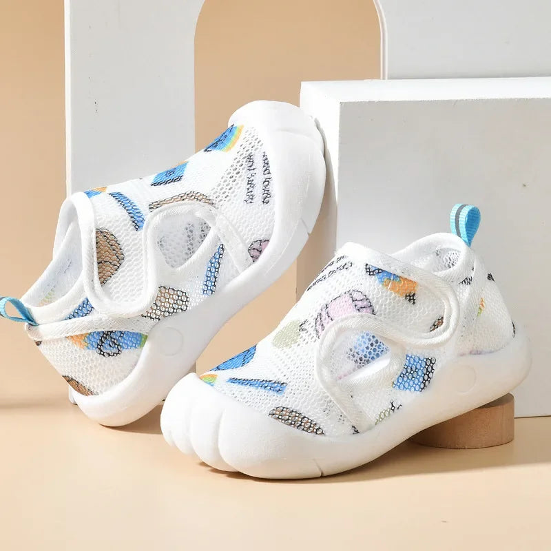 Summer Breathable Air Mesh Kids Sandals 1-4T Baby Unisex Casual Shoes Anti-slip Soft Sole First Walkers Infant Lightweight Shoes The Little Baby Brand The Little Baby Brand