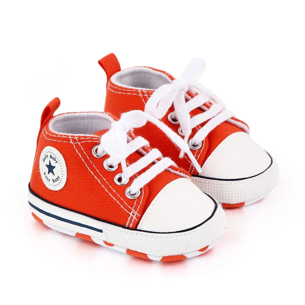baby Trainers Baby Canvas High Top Trainers - BUY 1 GET 1 Half Price! (Copy) The Little Baby Brand The Little Baby Brand