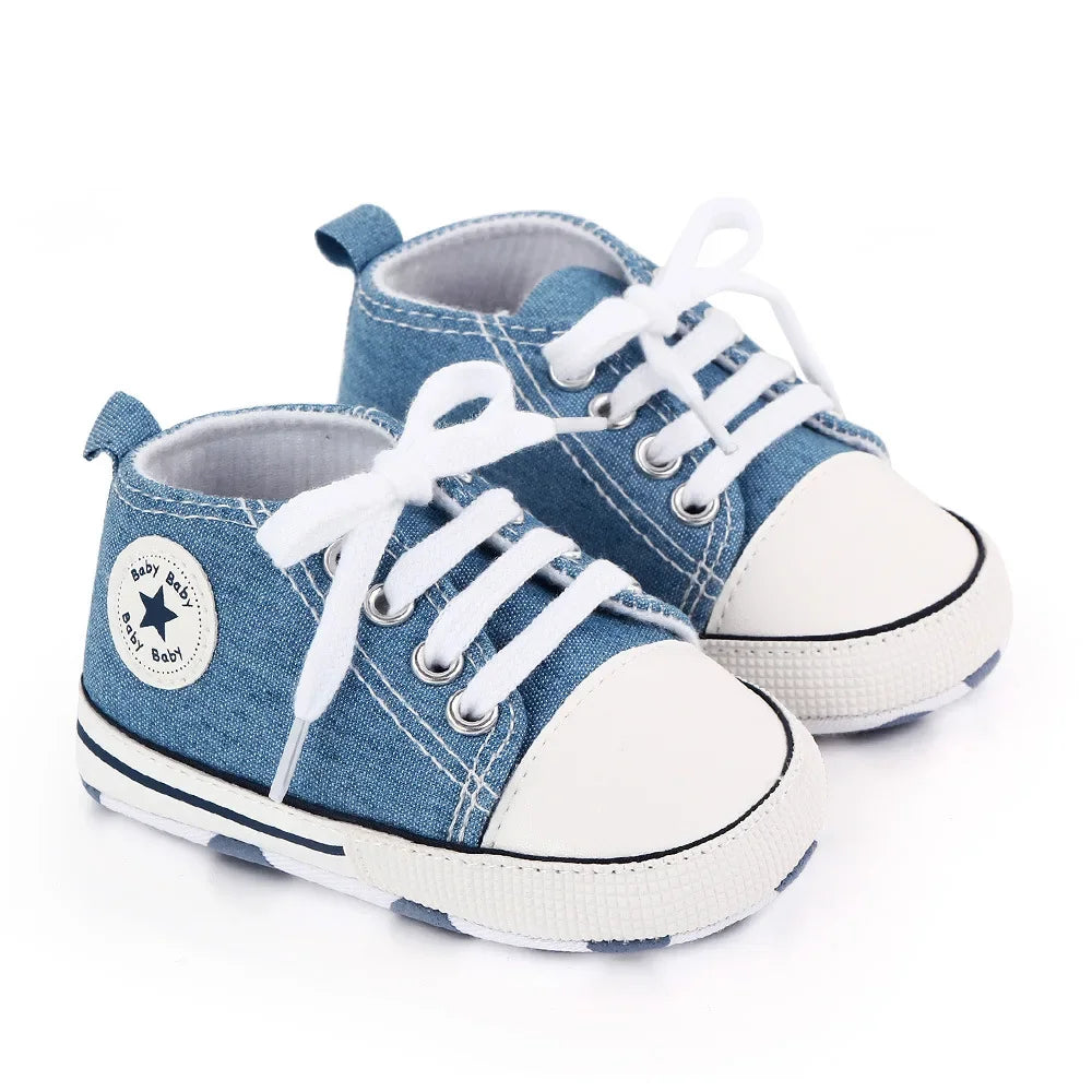 baby Trainers Baby Canvas High Top Trainers - BUY 1 GET 1 Half Price! (Copy) The Little Baby Brand The Little Baby Brand