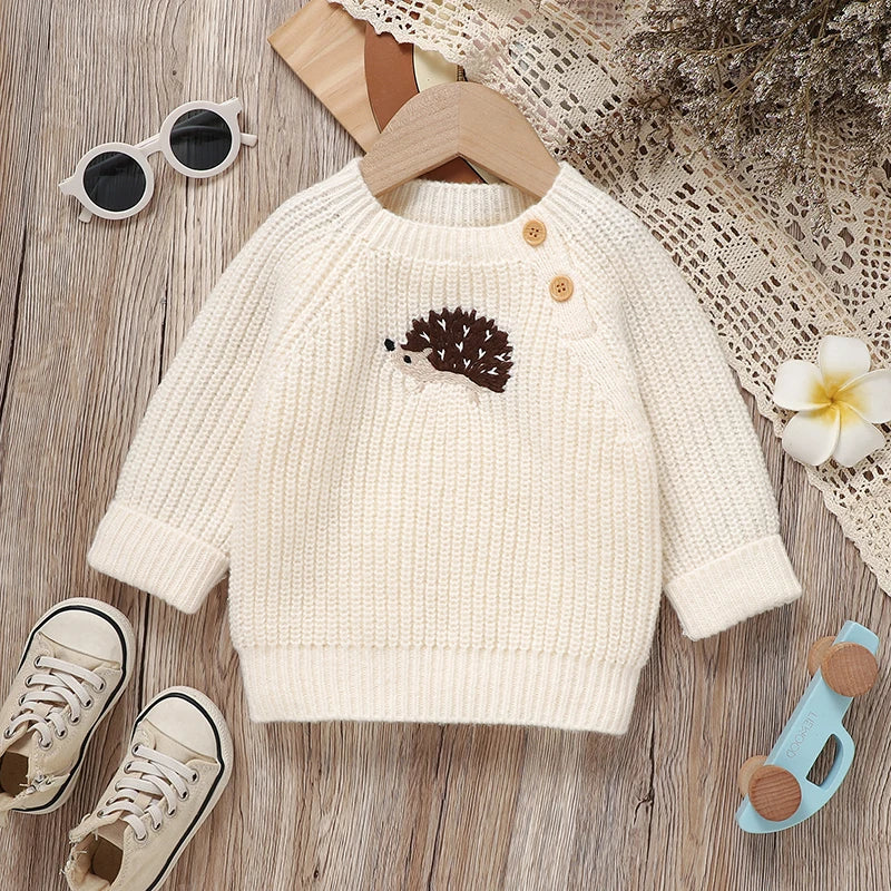 Baby Sweaters Knitted Newborn Girl Boy Pullover Long Sleeve Autumn Infant Children Clothing Cute Cartoon Hedgehog Tops Outerwear The Little Baby Brand The Little Baby Brand