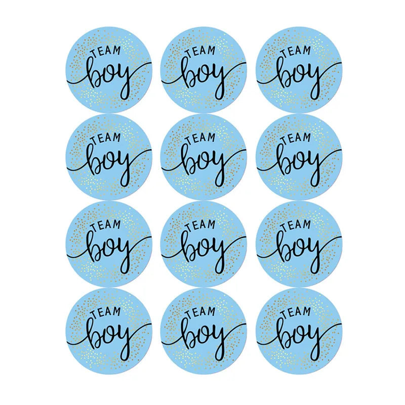60/120pcs Team Boy Team Girl Stickers Boy or Girl Sticker for Gender Reveal Party Decoration Baby Shower Supplies Gift Box Label The Little Baby Brand The Little Baby Brand