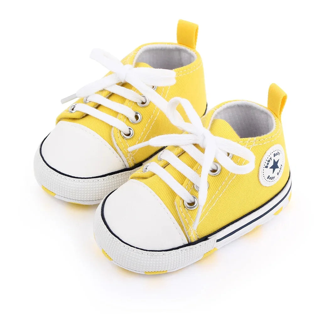 baby Trainers Baby Canvas High Top Trainers - BUY 1 GET 1 Half Price! (Copy) The Little Baby Brand The Little Baby Brand