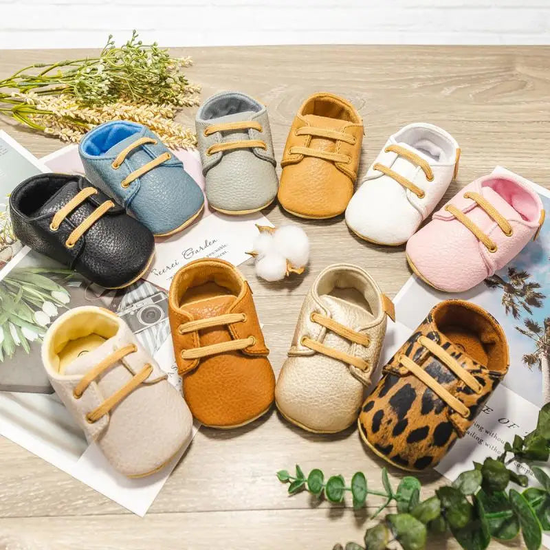 Leather Lace Up Baby Shoes