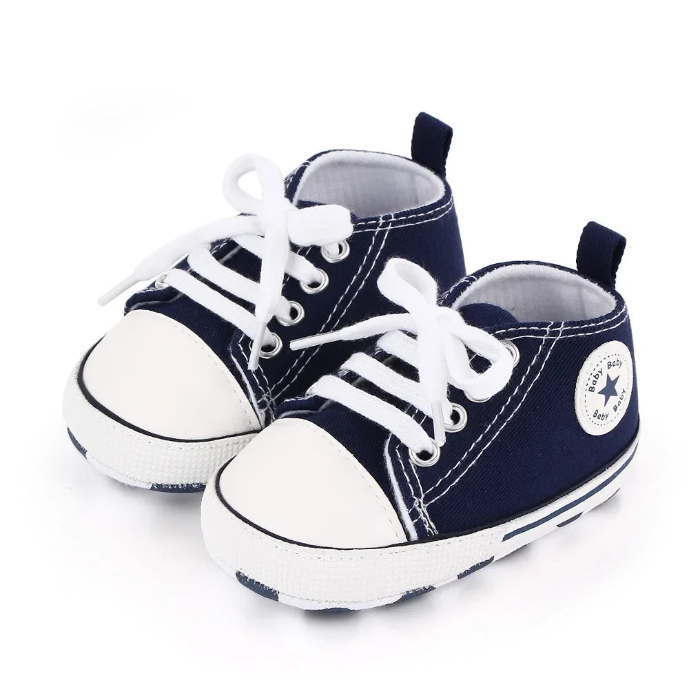 baby Trainers Baby Canvas High Top Trainers - BUY 1 GET 1 Half Price! (Copy) The Little Baby Brand The Little Baby Brand