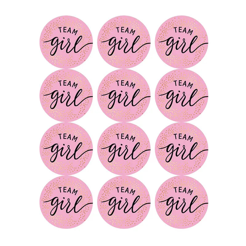 60/120pcs Team Boy Team Girl Stickers Boy or Girl Sticker for Gender Reveal Party Decoration Baby Shower Supplies Gift Box Label The Little Baby Brand The Little Baby Brand