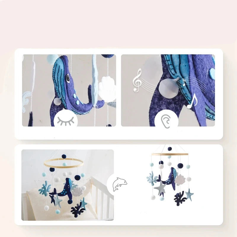 Baby Rattles Toys 0-12 Months Musical Newborn Cute Whale Animal Crib Bed Bell Mobile Toddler Rattles Carousel For Cots Kids Gift The Little Baby Brand The Little Baby Brand