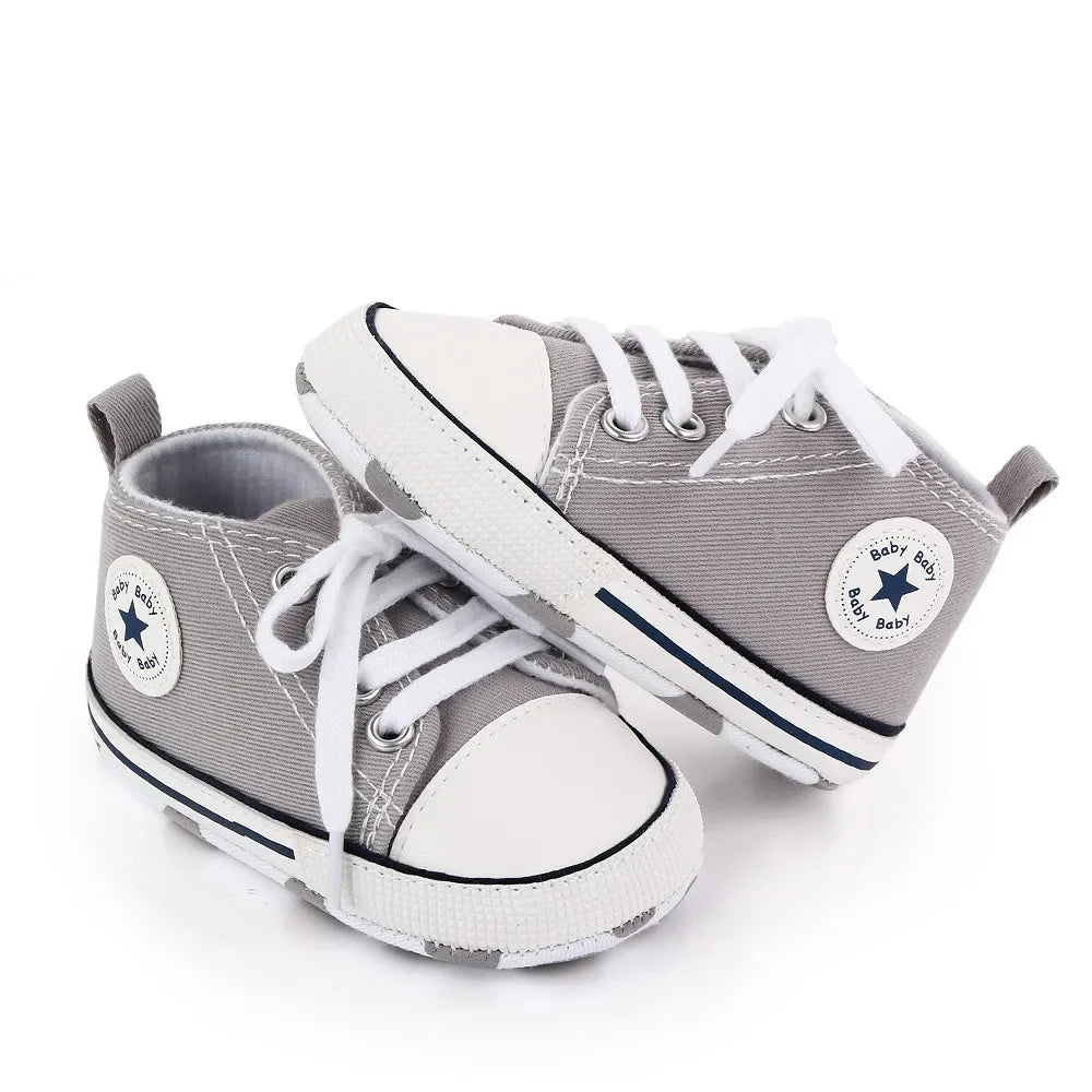 baby Trainers Baby Canvas High Top Trainers - BUY 1 GET 1 Half Price! (Copy) The Little Baby Brand The Little Baby Brand
