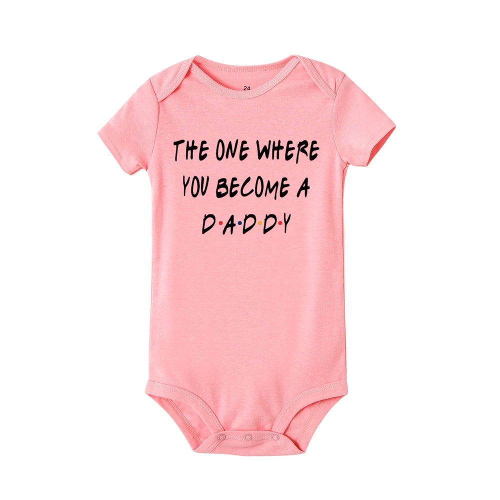Pregnancy Announcement Friends Newborn Bodysuit Baby Infant Toddler Jumpsuit We Become Parents Baby Clothes Gifts for New Parent The Little Baby Brand The Little Baby Brand