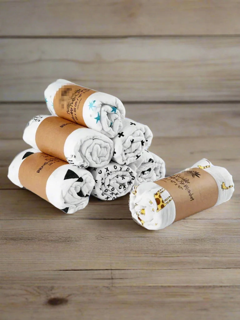 Blanket Swaddling Muslin 100%Cotton Baby Swaddles Soft Newborn Blankets Bath Gauze Infant Wrap sleepsack Stroller Cover Play Mat The Little Baby Brand The Little Baby Brand