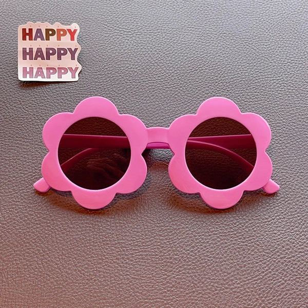 2023 New Children Cute Colors Acrylic Sun Flower Sunglasses UV400 Baby Girls Outdoor Protection Sunglasses Kids Sun Glasses The Little Baby Brand The Little Baby Brand