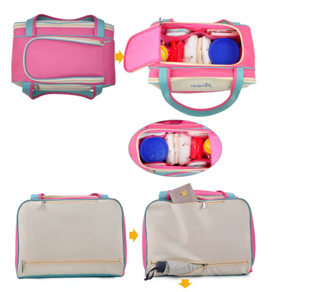 Striped style Fashion Mommy Large Capacity Multi-functional Maternity Backpack Nursing bag Baby Diaper Bag Mommy Shoulder Bag eprolo The Little Baby Brand