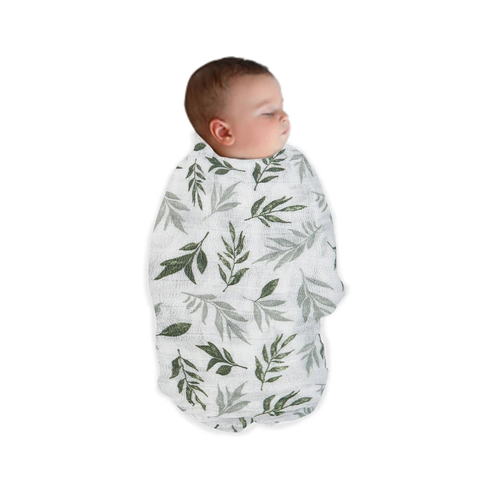 Elinfant Muslin Swaddle Blankets 100% cotton 120*110cm 2 Layers Newborn Baby Bath Towel Wrap Nursing Cover The Little Baby Brand The Little Baby Brand