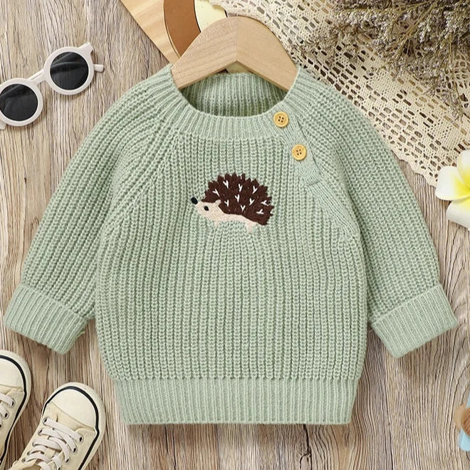 Baby Sweaters Knitted Newborn Girl Boy Pullover Long Sleeve Autumn Infant Children Clothing Cute Cartoon Hedgehog Tops Outerwear The Little Baby Brand The Little Baby Brand
