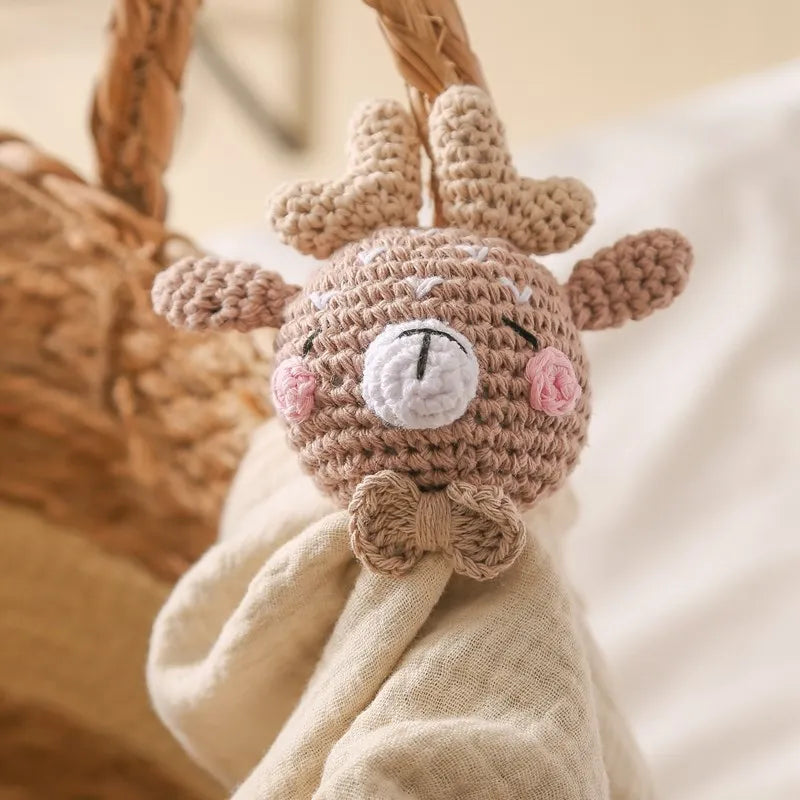 Baby Comfort Towel Newborn Stuff Baby Comforter Things Crochet  Animal Comforter towel for baby Bicolor Towel Sleep Accessories The Little Baby Brand The Little Baby Brand