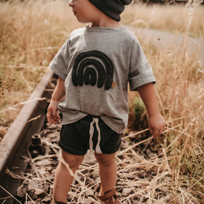 2024 Summer Infant Kids T-Shirts Patch Rainbow Cotton Boys Girls T-shirt Children Outfits Top Clothes For Toddler Baby Tees The Little Baby Brand The Little Baby Brand