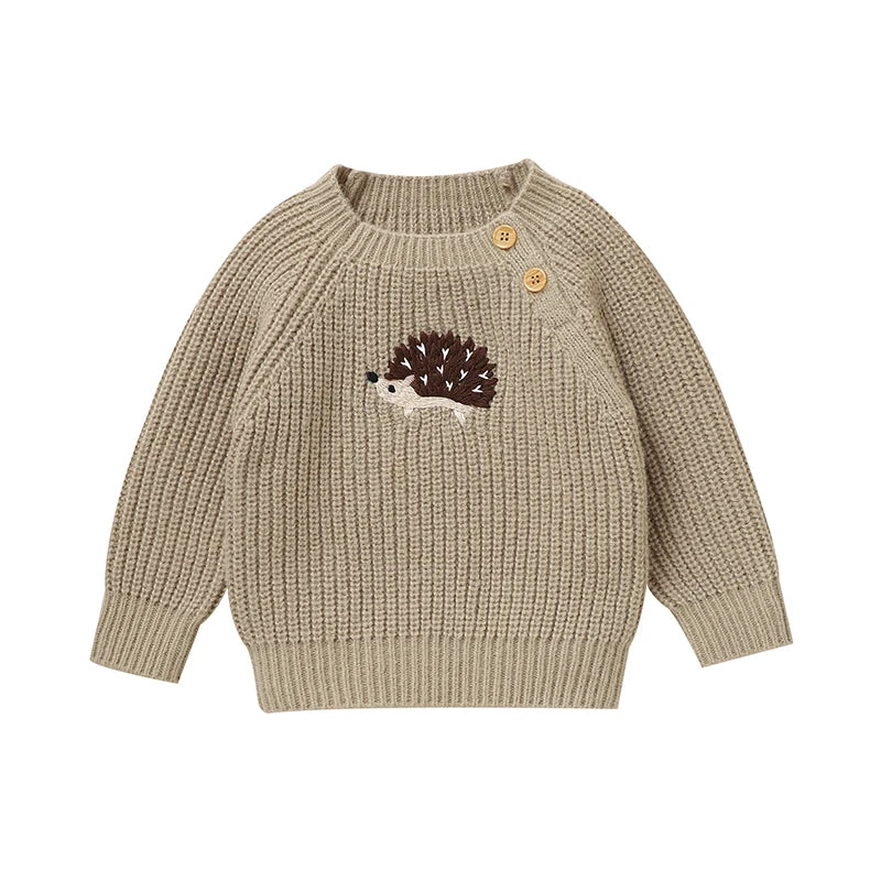 Baby Sweaters Knitted Newborn Girl Boy Pullover Long Sleeve Autumn Infant Children Clothing Cute Cartoon Hedgehog Tops Outerwear The Little Baby Brand The Little Baby Brand