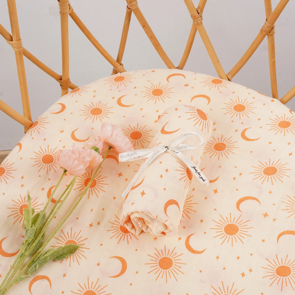 Elinfant Muslin Swaddle Blankets 100% cotton 120*110cm 2 Layers Newborn Baby Bath Towel Wrap Nursing Cover The Little Baby Brand The Little Baby Brand