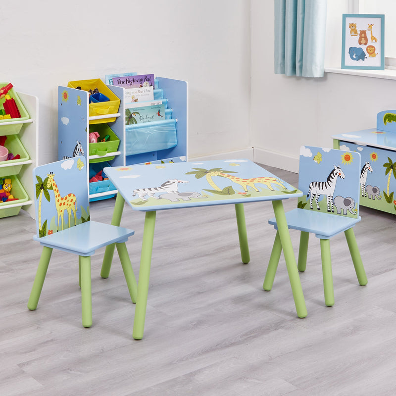 Nursery Wooden Safari Animal Table & Chairs Liberty House Toys The Little Baby Brand