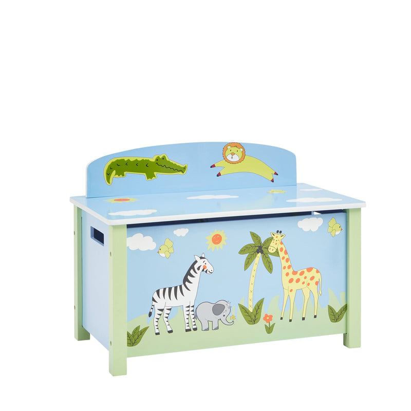 Wooden Safari Animal Blue Toy Box Liberty House Toys The Little Baby Brand