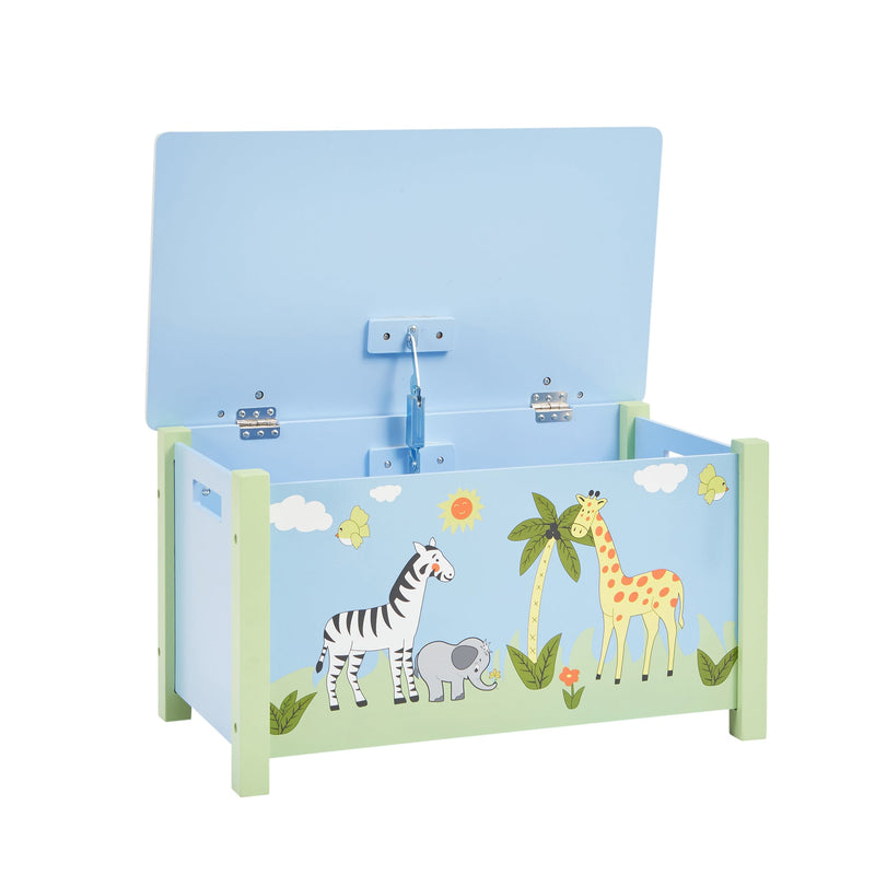 Wooden Safari Animal Blue Toy Box Liberty House Toys The Little Baby Brand