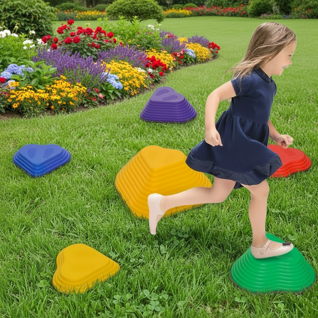 AIYAPLAY 6PCs Kids Stepping Stones, Non-Slip Stackable River Stones AIYAPLAY The Little Baby Brand