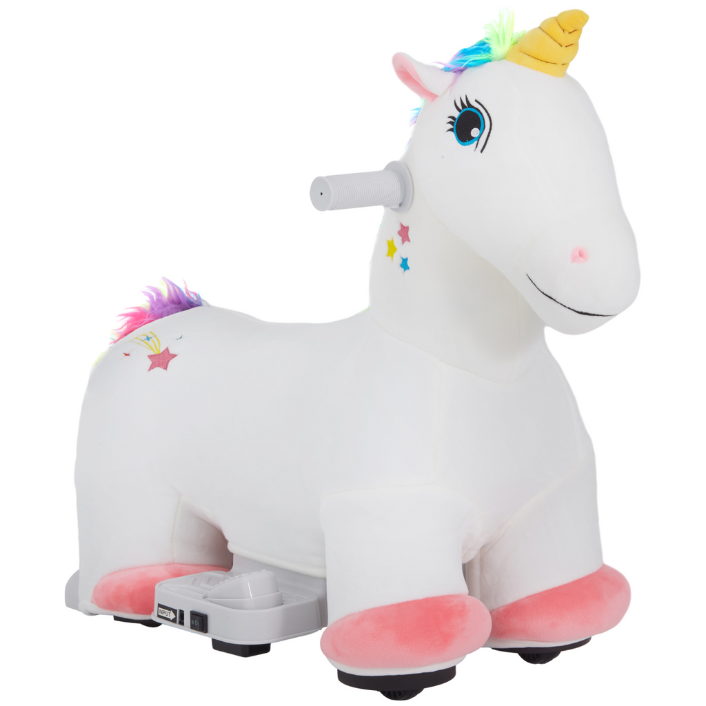 AIYAPLAY 6V Electric Ride on Unicorn with Music Forward AIYAPLAY The Little Baby Brand