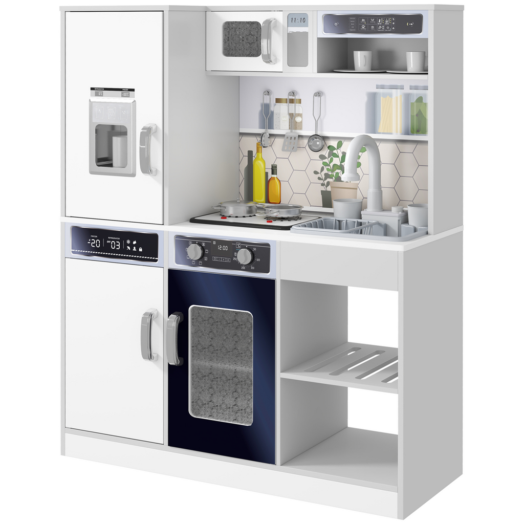 AIYAPLAY Play Kitchen, Pretend Toy Kitchen w/ Sounds Lights, Microwave AIYAPLAY The Little Baby Brand